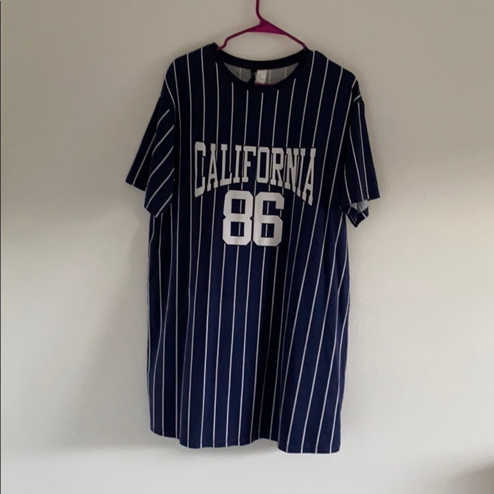 Navy Blue T-shirt Dress